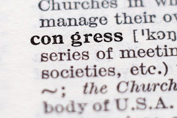 Obraz premium Definition of word congress
