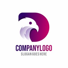 eagle shape logo design vector illustration