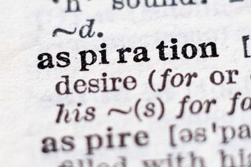 Obraz premium Definition of word aspiration