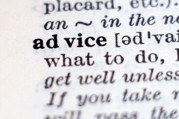 Obraz premium Definition of word advice