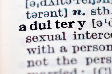 Definition of word adultery - obrazy, fototapety, plakaty