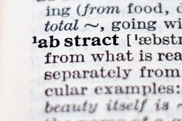 Obraz premium Definition of word abstract