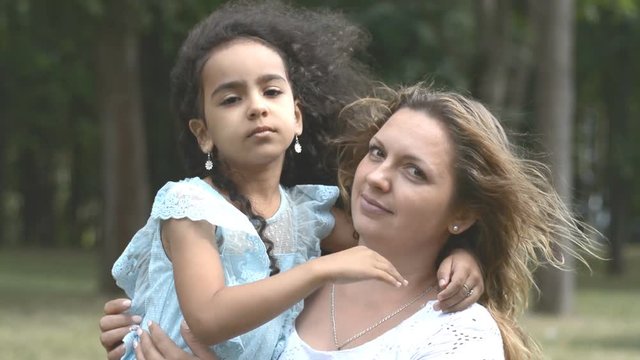 Mom and daughter portrait