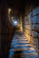 A cordon in the Alcazaba of Merida used to access drinking water