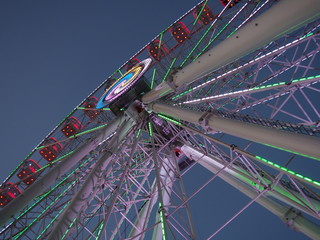 Illuminated ferris wheel (Szczecin Poland 2019)