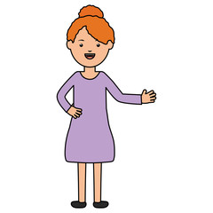 young female teacher education character