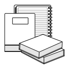 pile text books school supplies