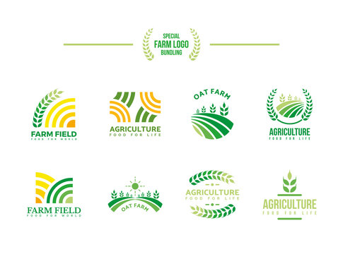farm logo bundling, agriculture emblem, farming badge, vector logo