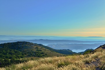 Amazing sunset taken with my camera on the way to Zadar in Croatia. You can see all those islands and landscape of the country. What a beautiful part of Europe. 