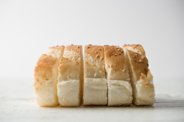 fresh sliced baked bread 