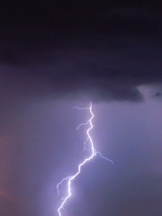 lightnings and thunder bolt strike at summer storm
