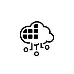 Simple Cloud Services Vector Icon