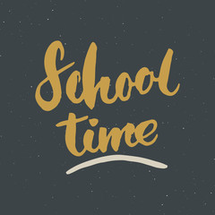 Back to School Calligraphic Lettering. Calligraphy Lettering with School Elements, sketch doodles. Hand Drawn Text Vector illustration