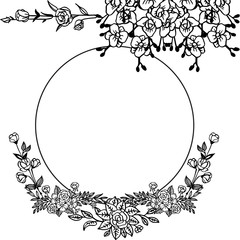 Vector illustration banner with abstract wreath frame