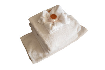 stack white towels