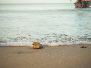 Stones placed on the beach