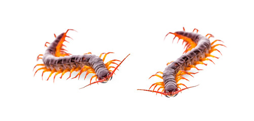 centipede an isolated on white background