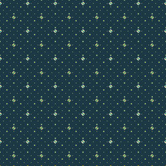 Abstract seamless pattern with small scale squares, rhombuses and diamonds. Vector illustration in shades of cream, green and olive.