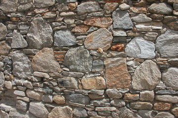 old stone wall of stones