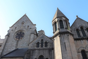Ville de Langres - Cathédrale Saint Mammes construite au 12 eme siecle - Extérieur - Département de la Haute Marne - Région Champagne Ardennes - France