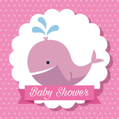 label of whale decoration and ribbon message