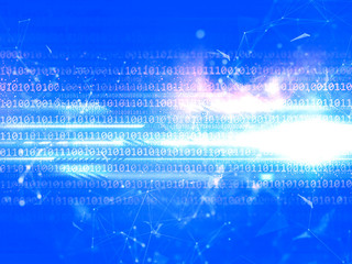 テクノロジー概念の青い背景