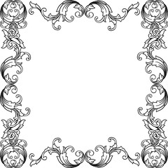 Vector illustration shape of card with very beautiful flower frames