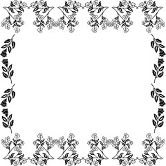 Vector illustration various beauty of flower frame for card