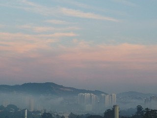 Fototapeta premium sunset over the city