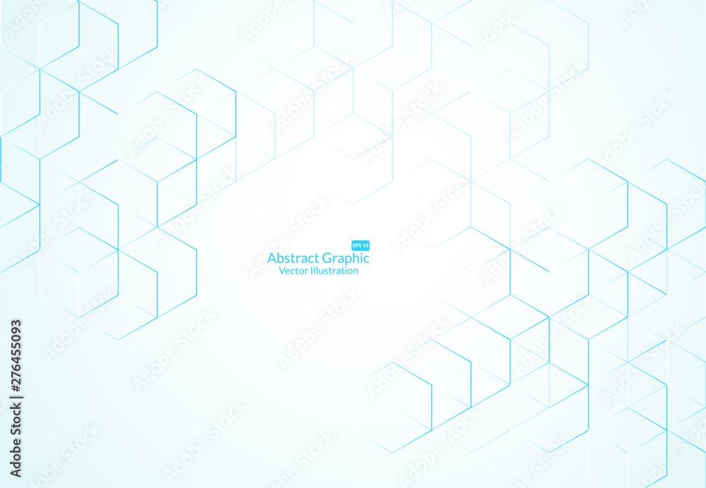 Poster abstract boxes background. modern technology with square mesh. geometric on white background with li