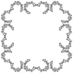 Vector illustration crowd of leaf flower frame for decorative of card