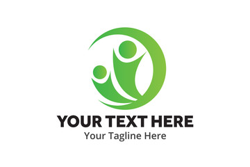 unique happy people simple logo creative design in flat style with color . happy people logo creative design for identity and community