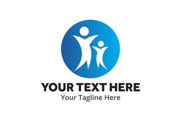 unique happy people simple logo creative design in flat style with color . happy people logo creative design for identity and community