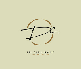 D C DC Beauty vector initial logo, handwriting logo of initial signature, wedding, fashion, jewerly, boutique, floral and botanical with creative template for any company or business.