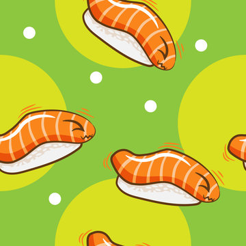 sushi vector pattern graphic design