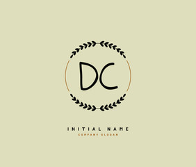 D C DC Beauty vector initial logo, handwriting logo of initial signature, wedding, fashion, jewerly, boutique, floral and botanical with creative template for any company or business.