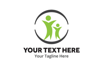 unique happy people simple logo creative design in flat style with color . happy people logo creative design for identity and community