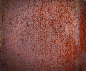 The red old painted metal