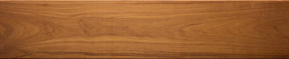 Fotobehang Teak hout (Tectona grandis) houtstructuur, in groot formaat. Ruw onafgewerkt oppervlak. Gewaardeerd hout voor duurzaamheid en waterbestendigheid dankzij zijn natuurlijke oliën. © killykoon