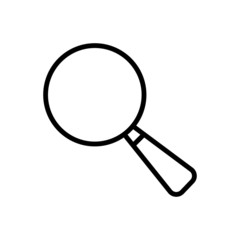 Black line icon for search 
