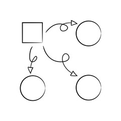 hand drawn diagram template, mind mapping for presentation 