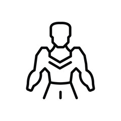 Black line icon for humanoid 
