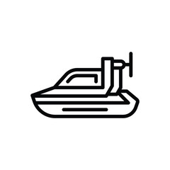 Black line icon for personal hovercraft 