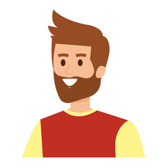 young man with beard avatar character