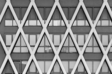 Facade of modern building. architecture abstract background