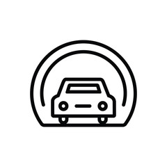 Black line icon for underground 