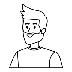 Obraz premium young man with beard avatar character