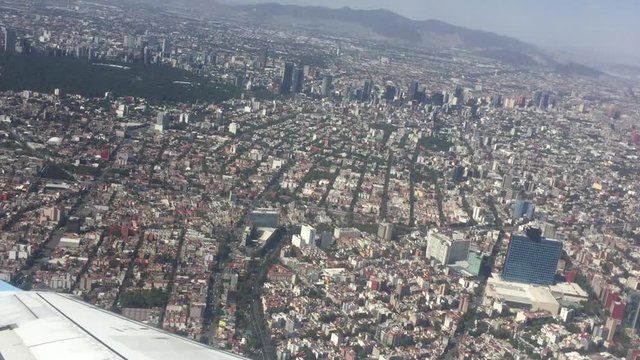 City of Mexico from an airplane view.