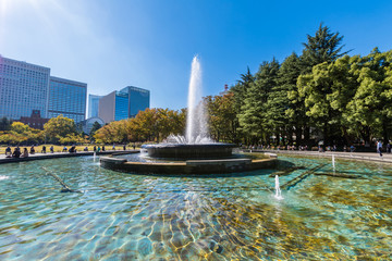 東京 日比谷公園の噴水広場