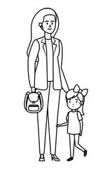 happy student girl with female teacher